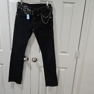 True Religion Black Straight Leg Jeans Premium Style
